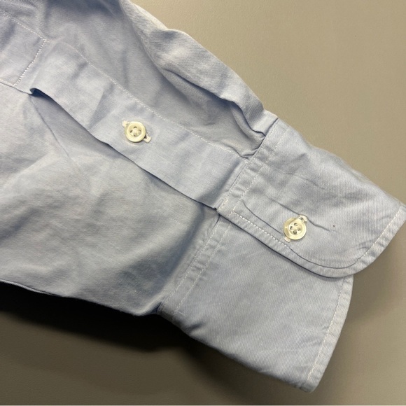 VTG Paul Stuart Mens 100% Cotton L/S Dress Shirt Light Blue USA Made Sz 17/34 - Picture 6 of 7